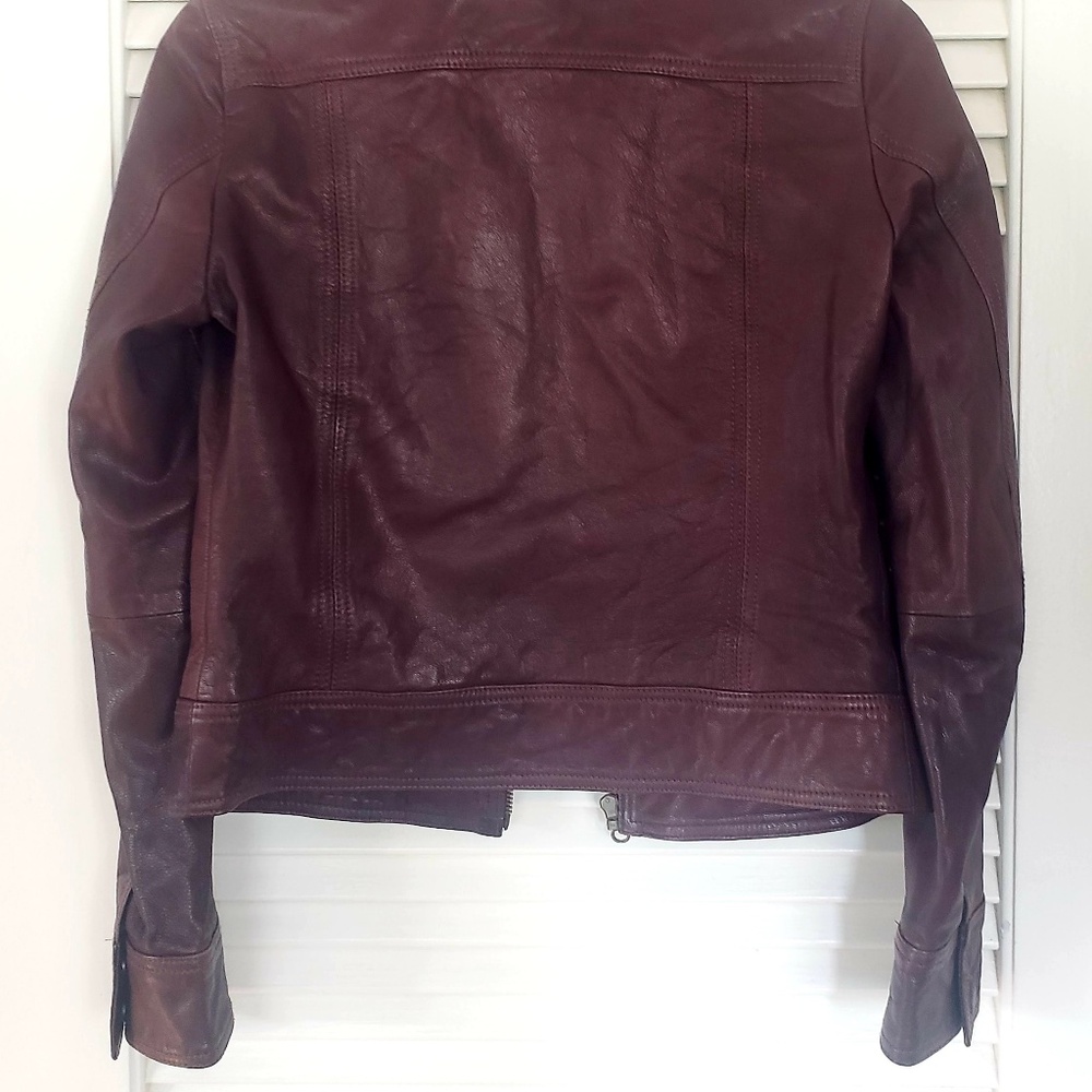 Beautiful deep brown Lucky Brand leather jacket S - Picture 5 of 8